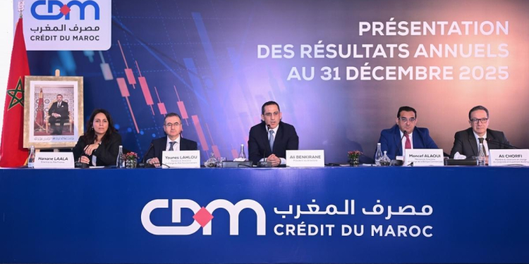 Crédit du Maroc – Résultats 2025 : une amélioration du coefficient d’exploitation à 46,3 % au service de la transformation des métiers l DRH.ma