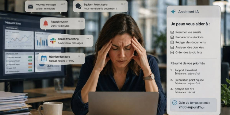 Charge mentale au travail : comment faire de l’IA un vrai levier de qualité de vie, et non un outil de pression supplémentaire l DRH.ma