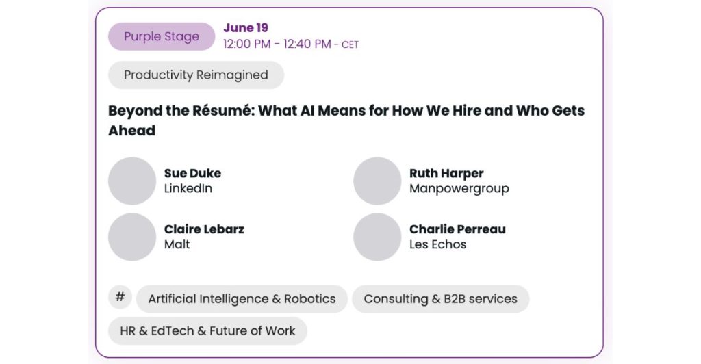 VivaTech 2026 : l’atelier « Beyond the Résumé » questionne le recrutement augmenté par l’IA l DRH.ma