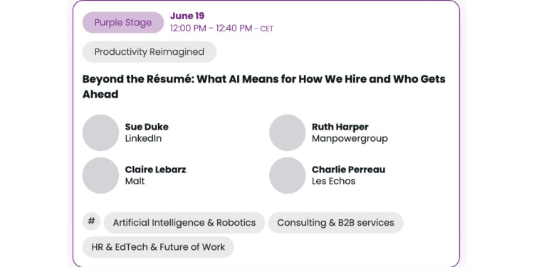 VivaTech 2026 : l’atelier « Beyond the Résumé » questionne le recrutement augmenté par l’IA l DRH.ma