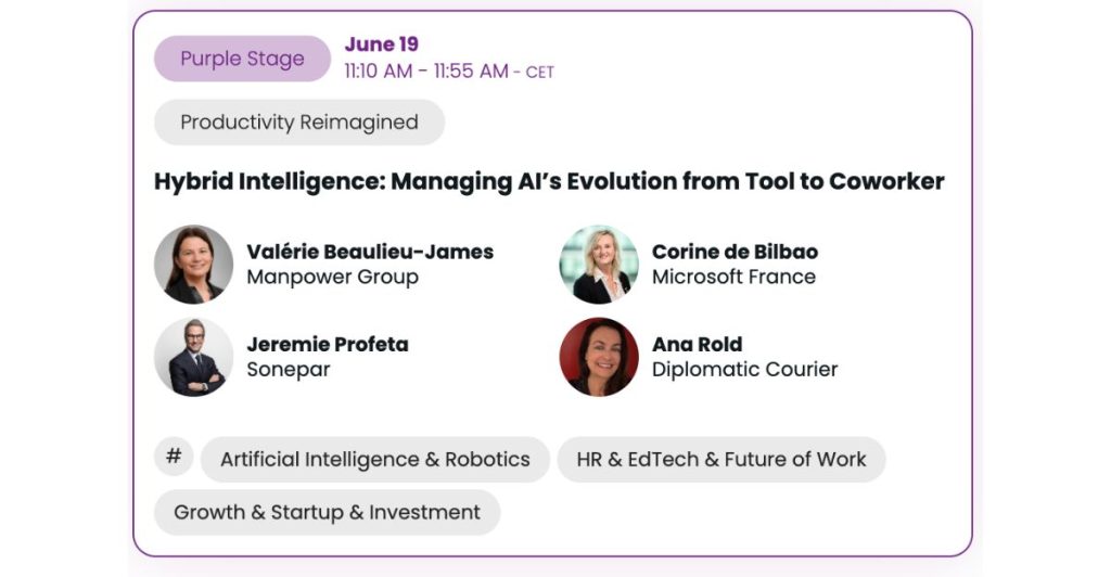 VivaTech 2026 : l’atelier « Hybrid Intelligence » décrypte l’IA devenue collègue de travail l DRH.ma