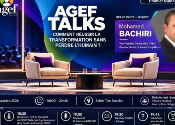 AGEF Talks avec Mohamed Bachiri, 20 octobre 2026 à Casablanca