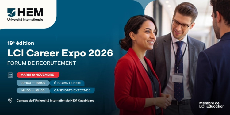 LCI Career Expo 2026, 19e édition du forum de recrutement HEM à Casablanca le 10 novembre 2026