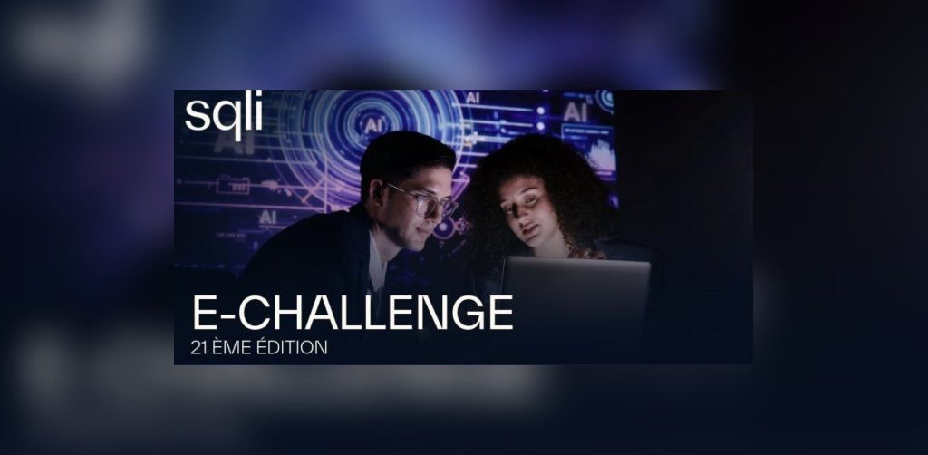 Visuel officiel de la 21e édition du E-Challenge SQLI Maroc